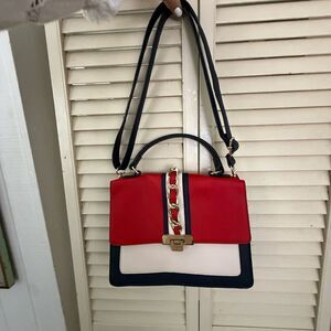 Aldo Red, Black, and Cream Satchel